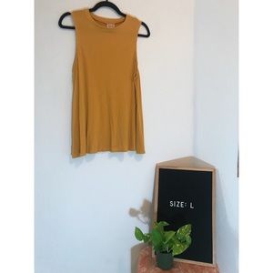 Mustard Yellow High Neck Tank